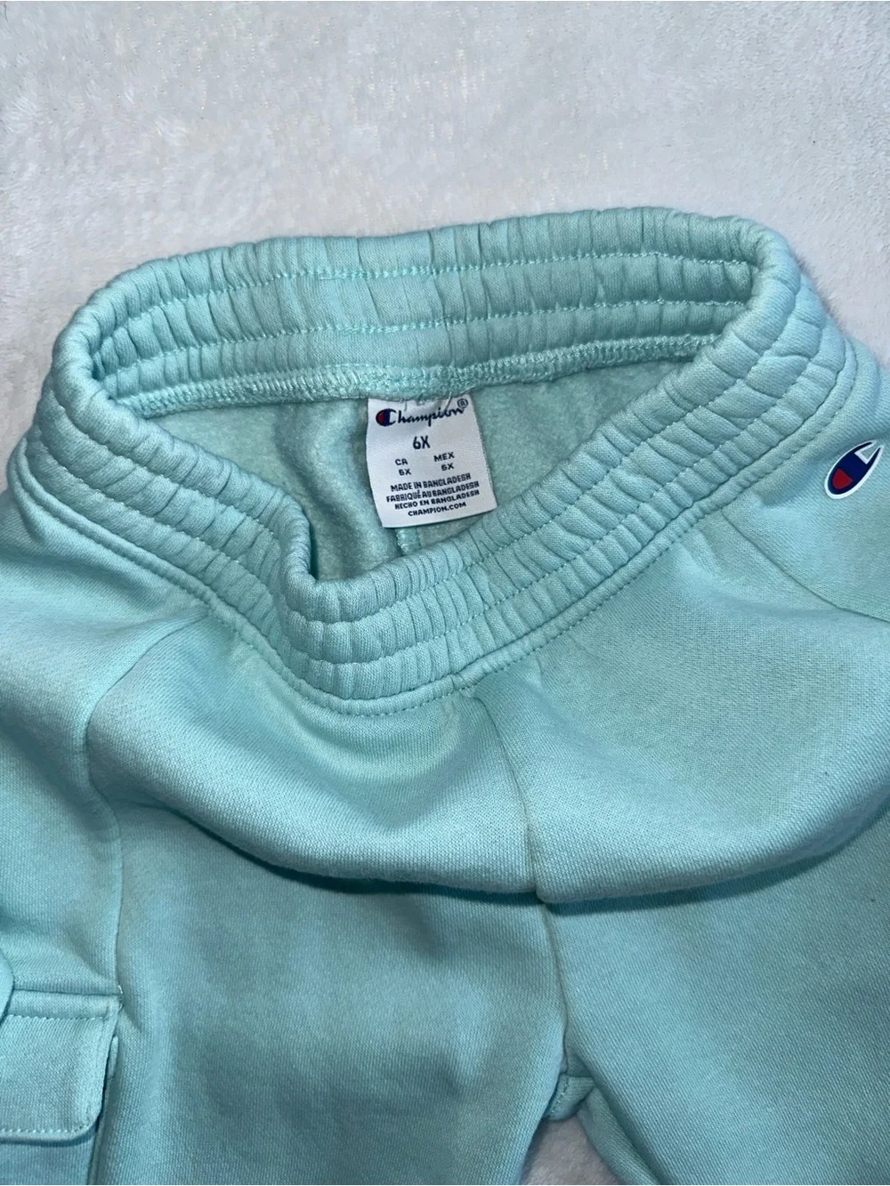 Champion Girls Teal Blue 2 Piece Outfit Fleece Jogger Set Size 6X NWOT